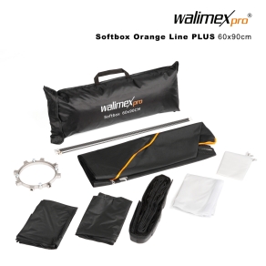 Walimex pro Softbox PLUS Linea Arancione 60x90