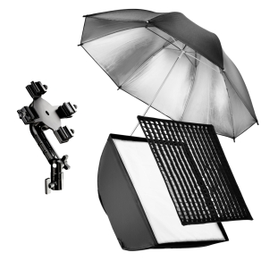 Walimex 4f supporto flash incl. SB 60, ombrello argento