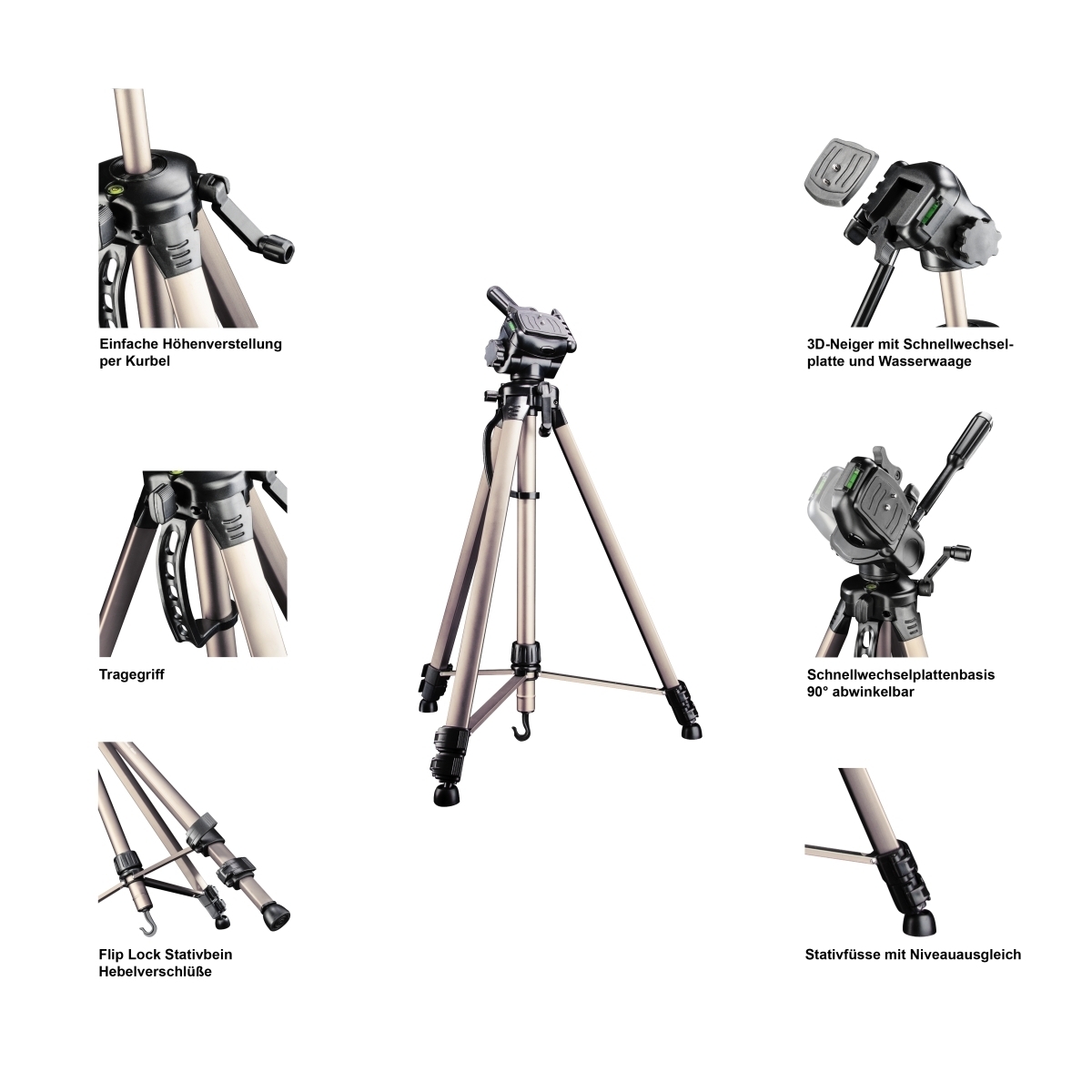 Mantona Tripod Head 3-Way-Pan# - walimex & walimex pro