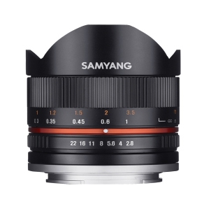Samyang MF 8mm F2.8 Fisheye II APS-C Sony E nero