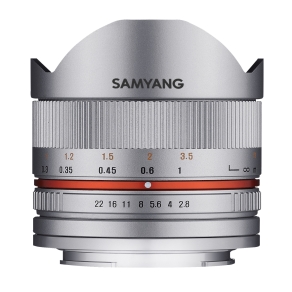 Samyang MF 8mm F2.8 Fisheye II APS-C Sony E argento