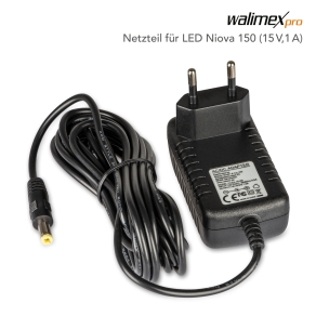 Walimex pro voeding voor LED Niova 150 (15V, 1A)