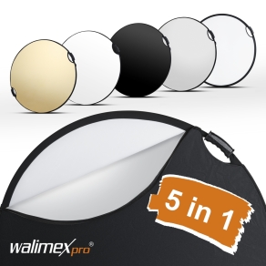Walimex pro 5in1 riflettore pieghevole wavy comfort...