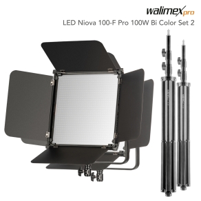 Walimex pro LED Niova 100-F Pro 100W Bi Colour Set2