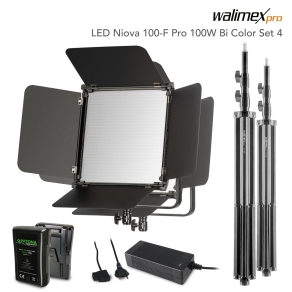 Walimex pro LED Niova 100-F Pro 100W Bi Colour Set4