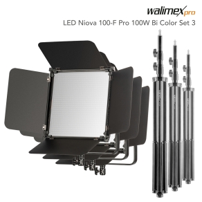 Walimex pro LED Niova 100-F Pro 100W Bi Colour Set3