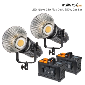 Walimex pro LED Niova 350 Plus Dayl. 350W set di 2