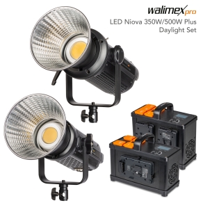 Walimex pro LED Niova 350W/500W Plus Set luce diurna