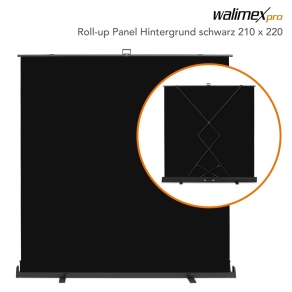 Walimex pro Roll-Up Background black 210x220