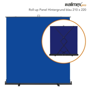 Walimex pro Oprolbaar Paneel achtergrond blauw 210x220