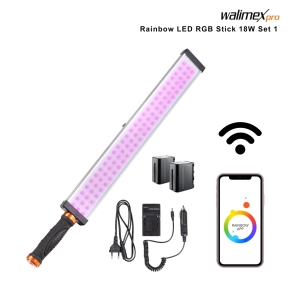 Walimex pro LED Regenboog RGB Stick 18W Set 1