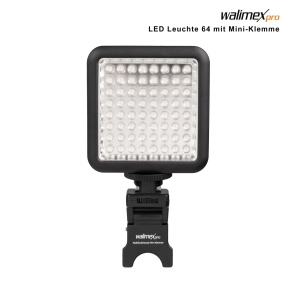 Walimex pro LED-licht 64 met miniklem
