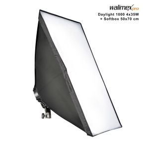 Walimex pro Daylight 1000 4x35W + Softbox 50x70cm