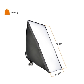 Walimex pro Daylight 1000 4x35W + Softbox 50x70cm