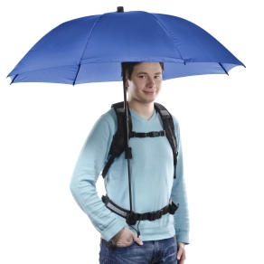 Swing handsfree paraplu navy met draagframe