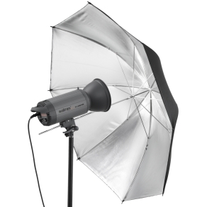 Walimex pro Parapluie réflecteur noir/argent, 109cm