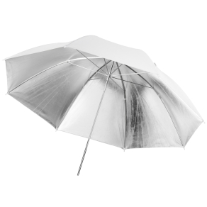 Ombrello Walimex pro reflex bianco/argento, 109 cm